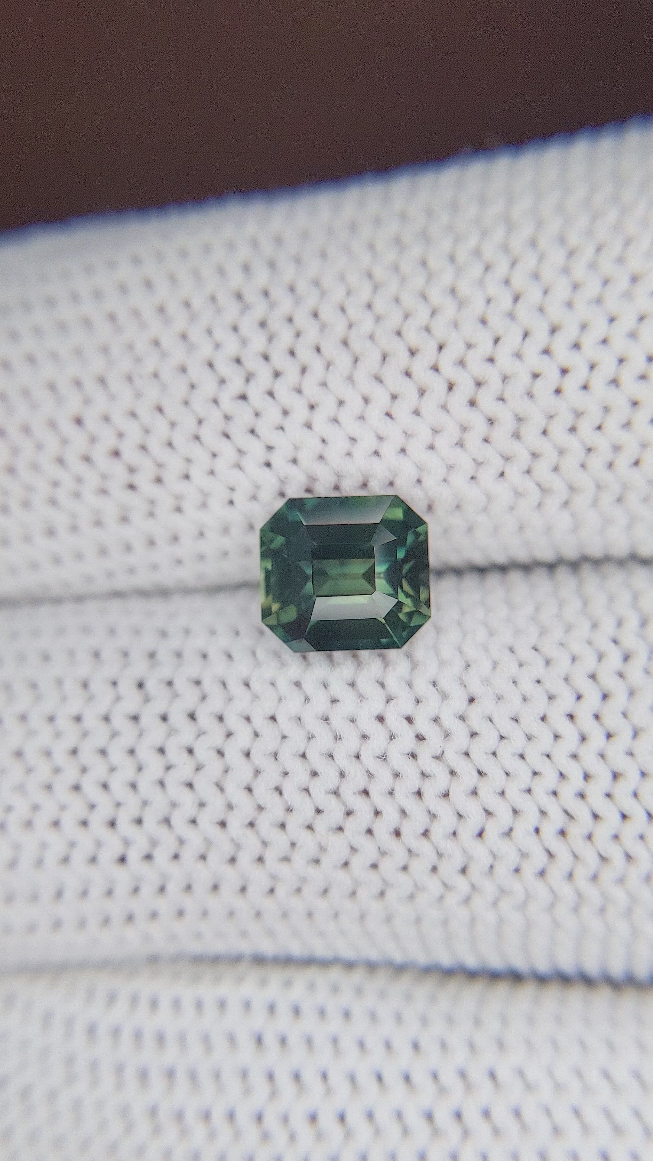 2.10 Ct. Bluish Green Sapphire from Madagascar Size Video