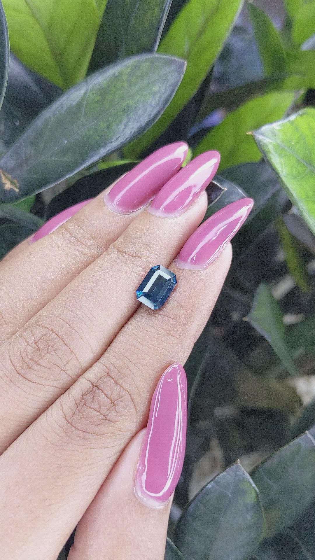 2.12 Ct. Greenish Blue Sapphire from Madagascar Size Video