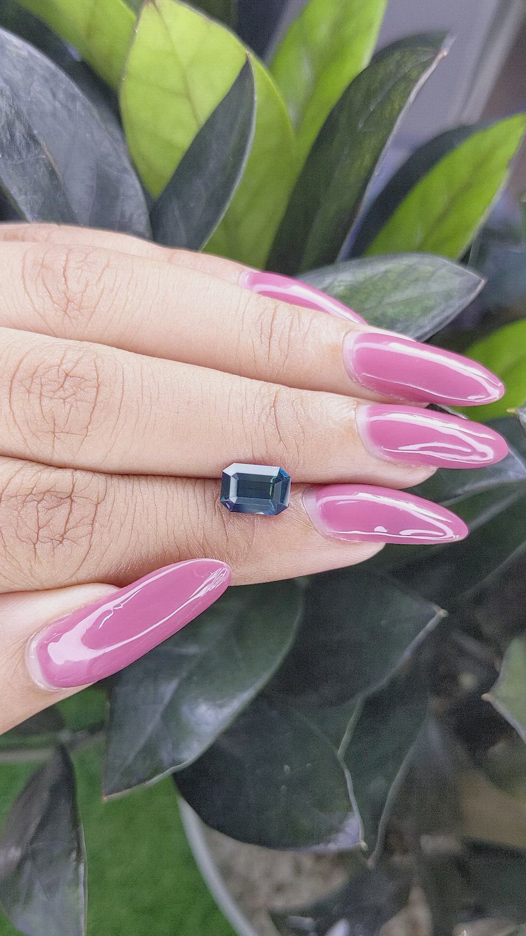 2.12 Ct. Greenish Blue Sapphire from Madagascar Size Video