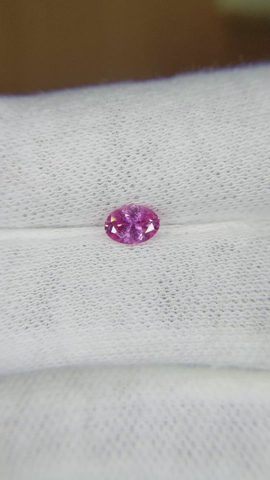 0.50 Ct. Pink Sapphire from Ceylon (Sri Lanka) Size Video