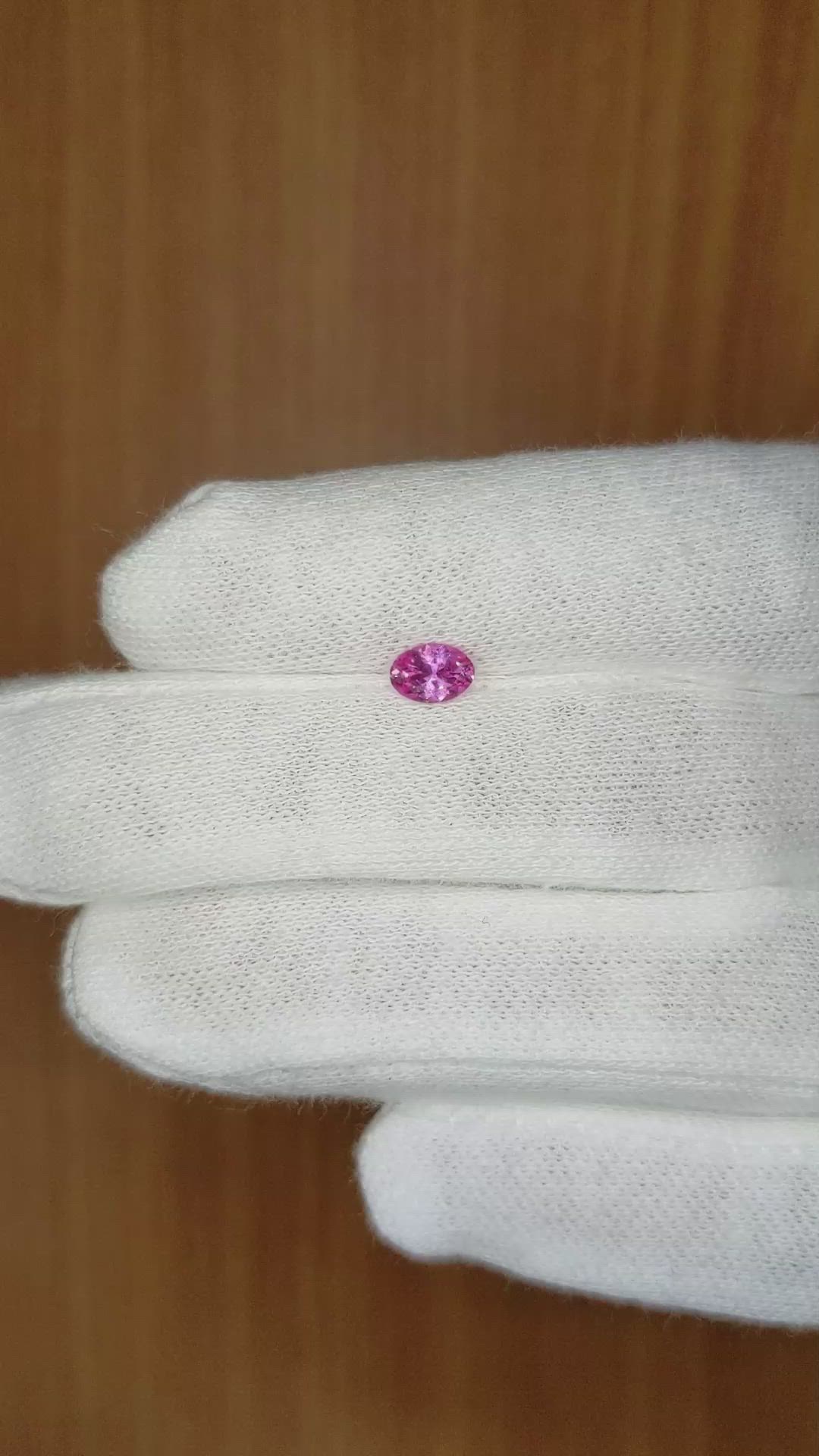 0.50 Ct. Pink Sapphire from Ceylon (Sri Lanka) Size Video