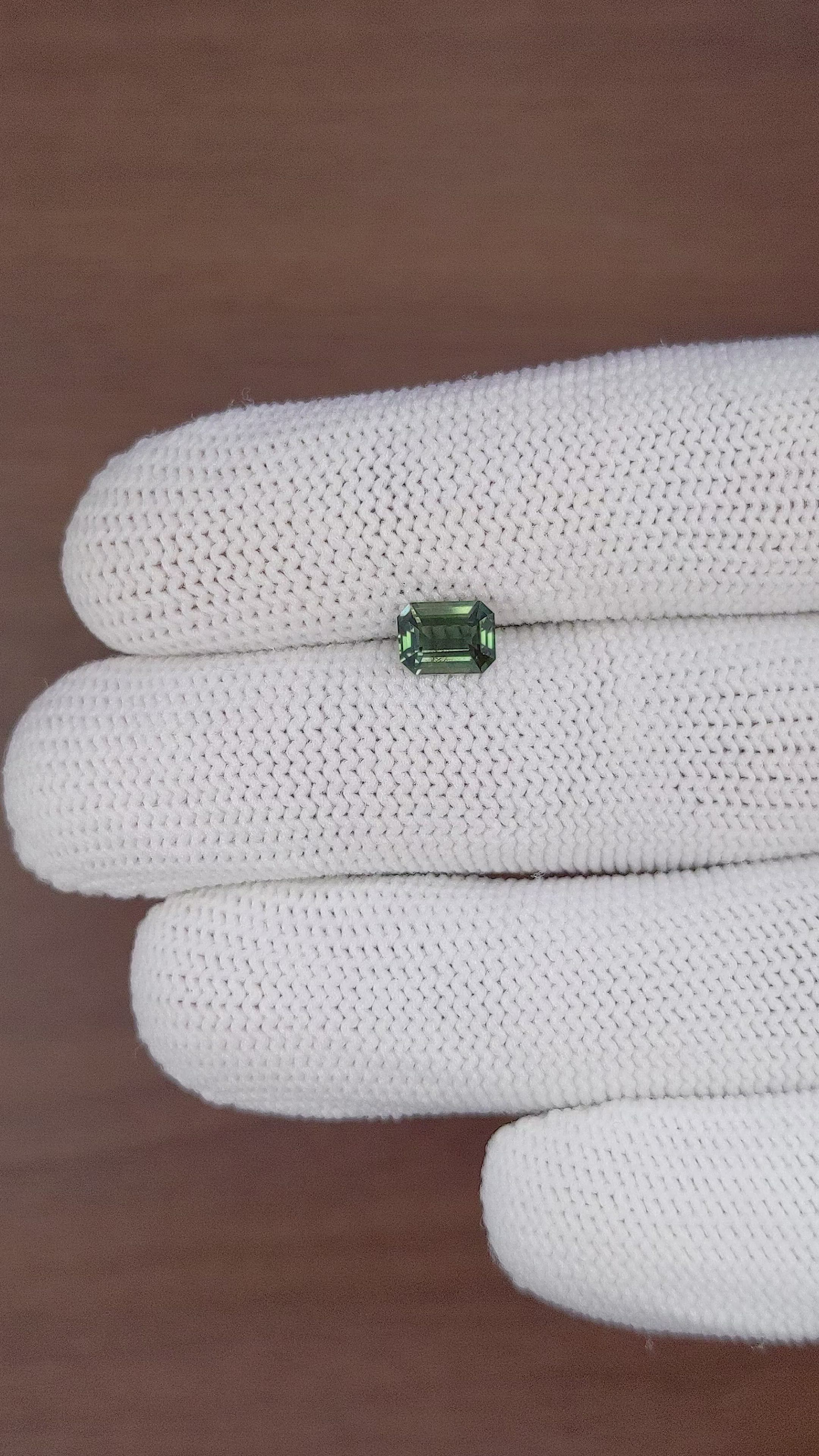 1.08 Ct. Bluish Green Sapphire from Tanzania Size Video