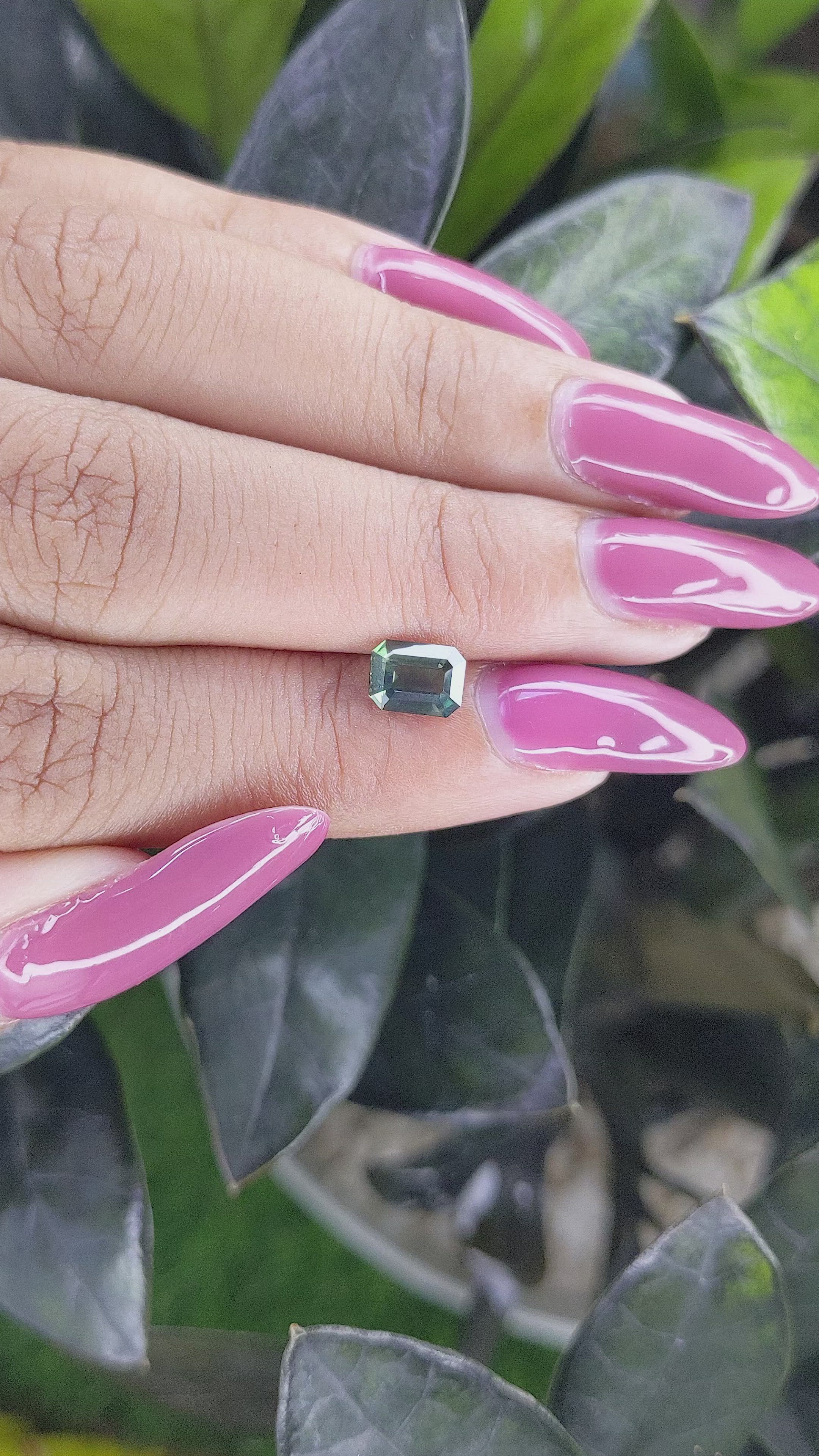 1.08 Ct. Bluish Green Sapphire from Tanzania Size Video