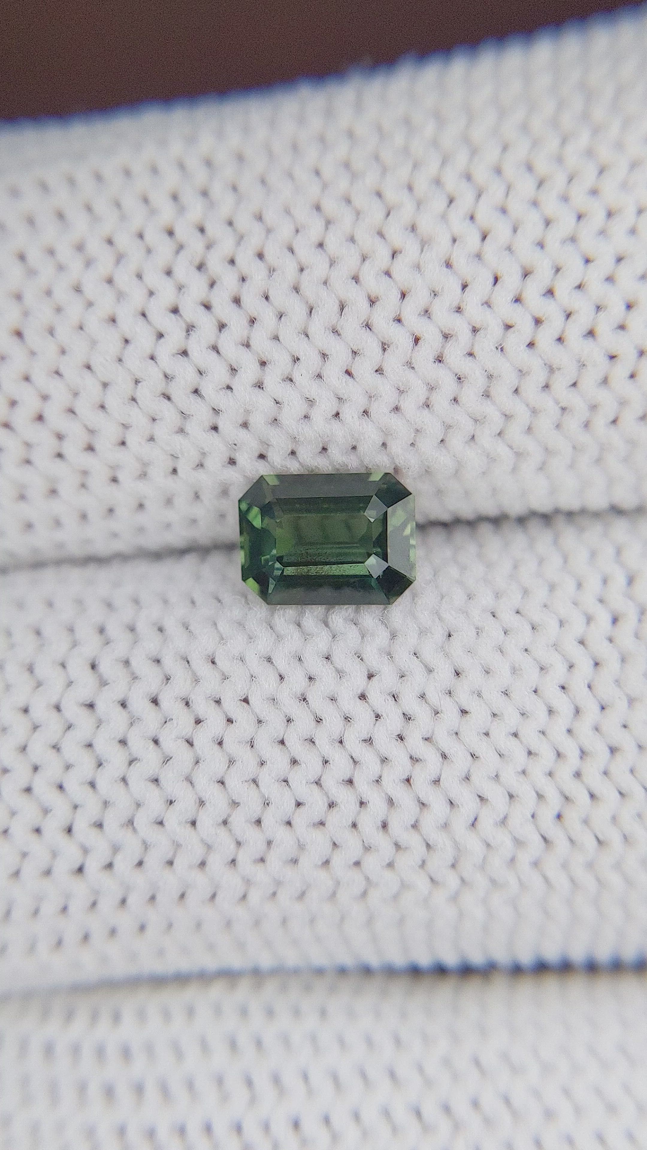 1.08 Ct. Bluish Green Sapphire from Tanzania Size Video