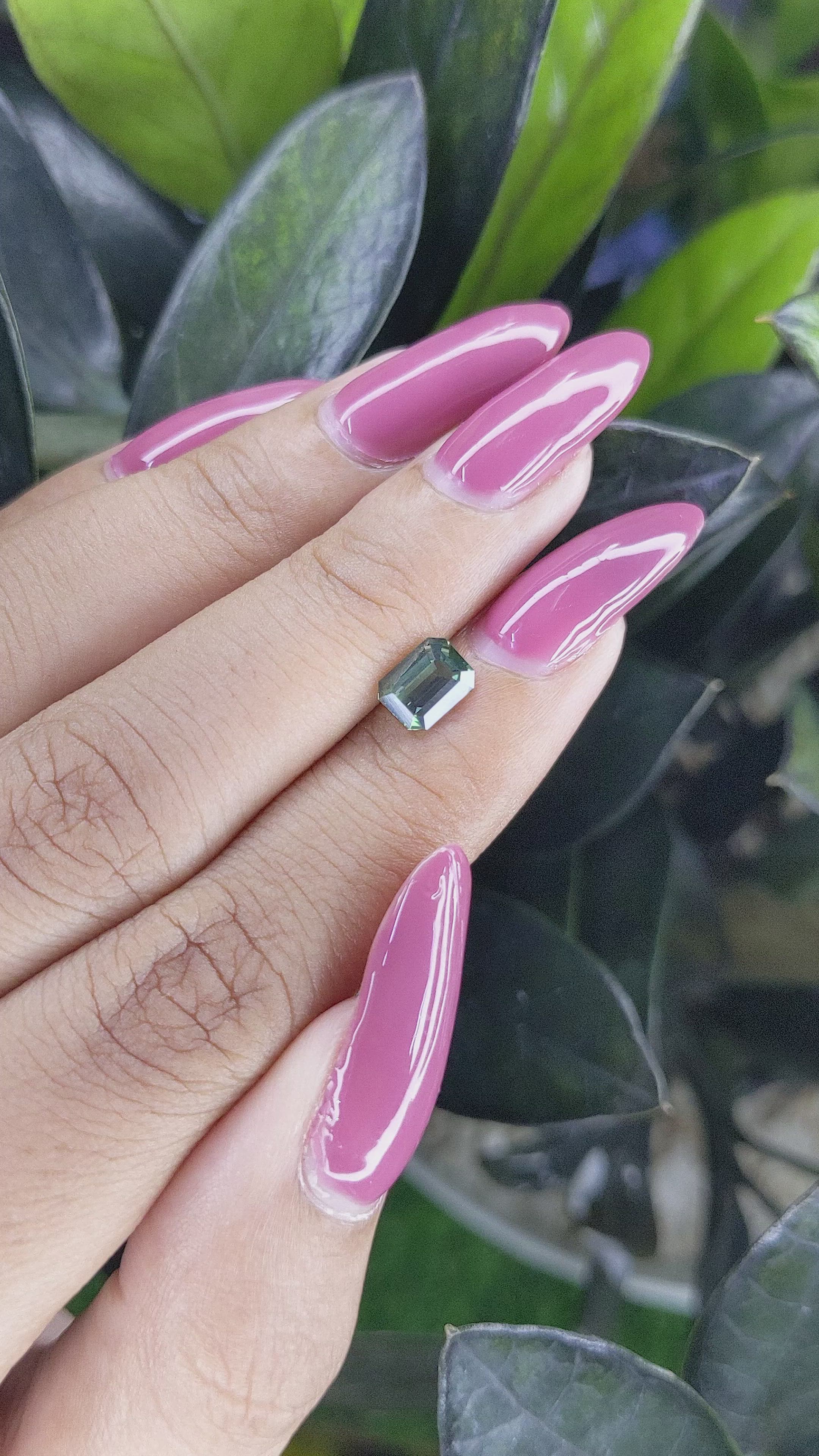 1.08 Ct. Bluish Green Sapphire from Tanzania Size Video