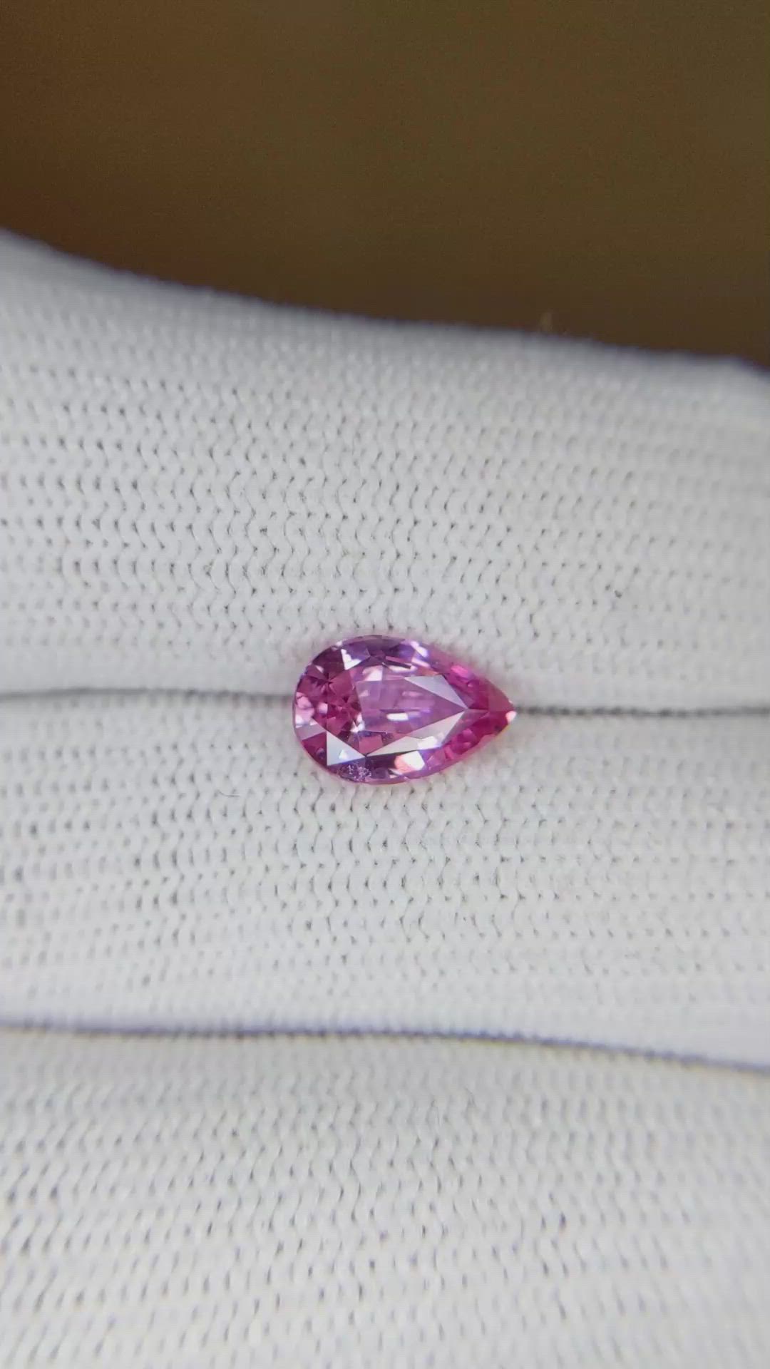 1.53 Ct. Pink Sapphire from Ceylon (Sri Lanka) Size Video