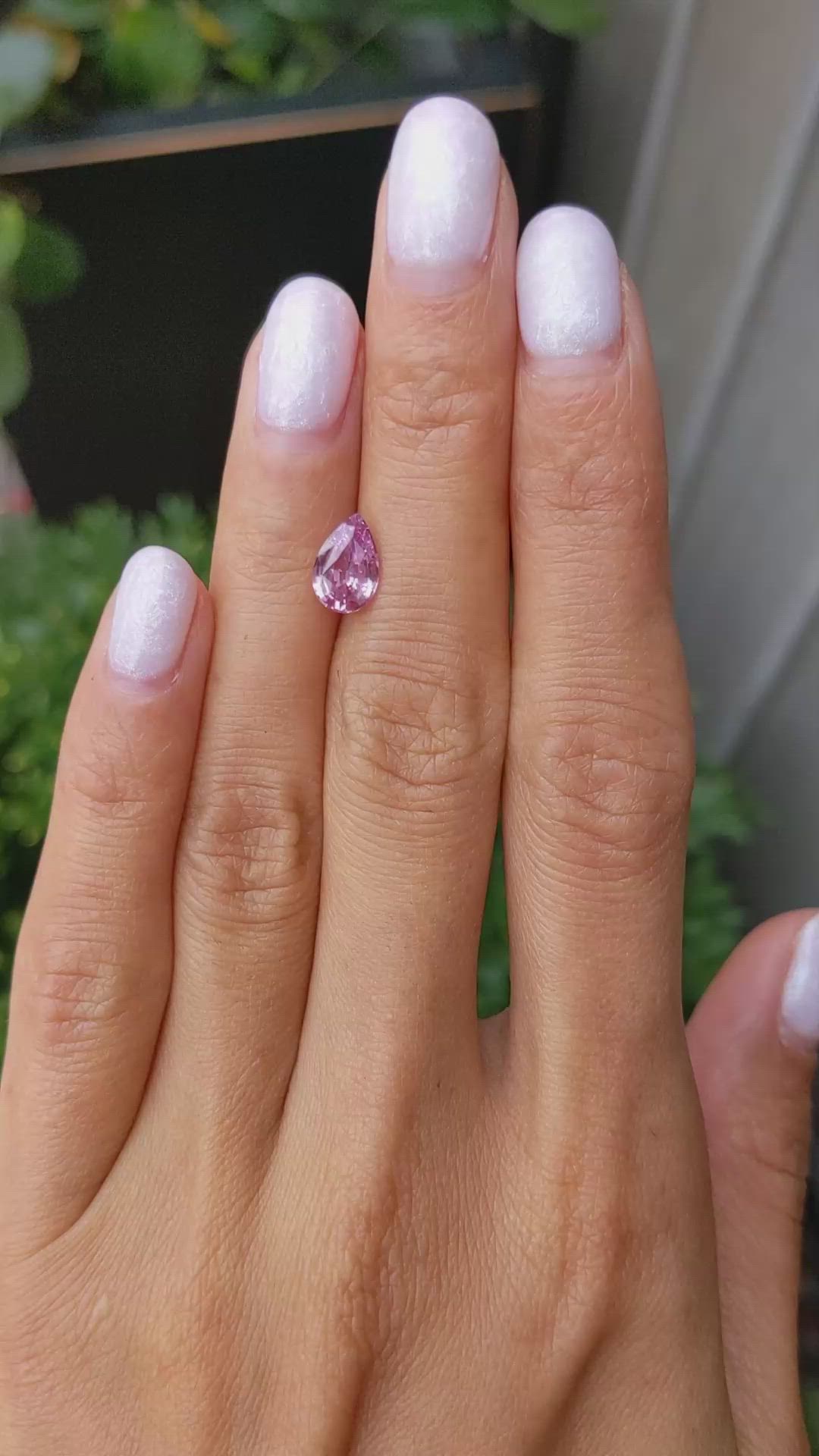 1.53 Ct. Pink Sapphire from Ceylon (Sri Lanka) Size Video