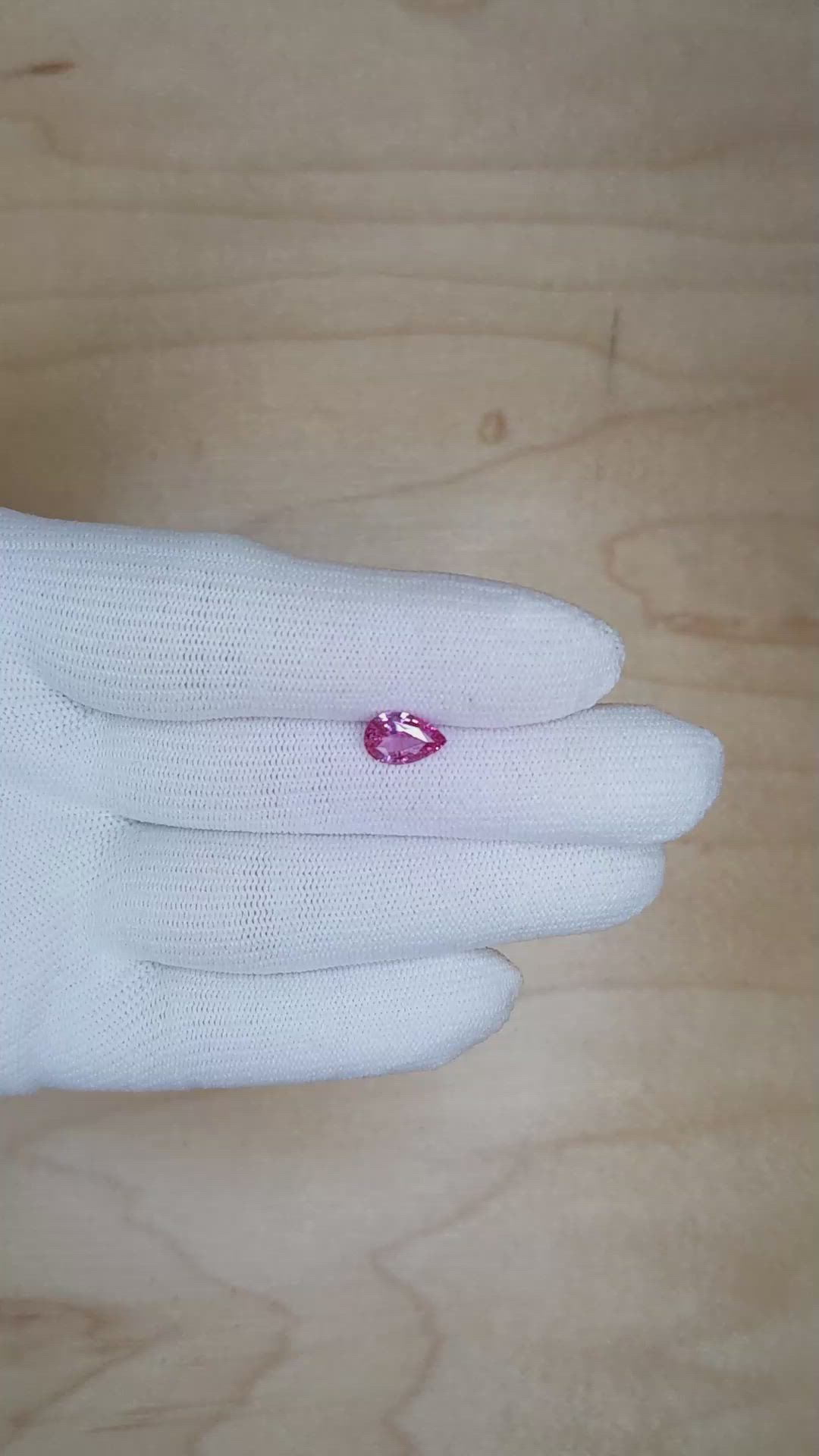 1.53 Ct. Pink Sapphire from Ceylon (Sri Lanka) Size Video
