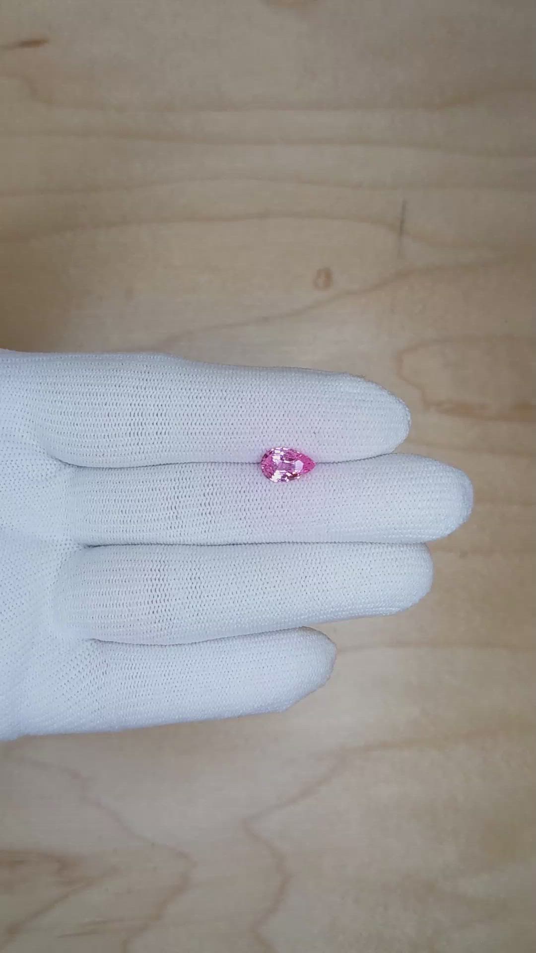 1.54 Ct. Pink Sapphire from Ceylon (Sri Lanka) Size Video