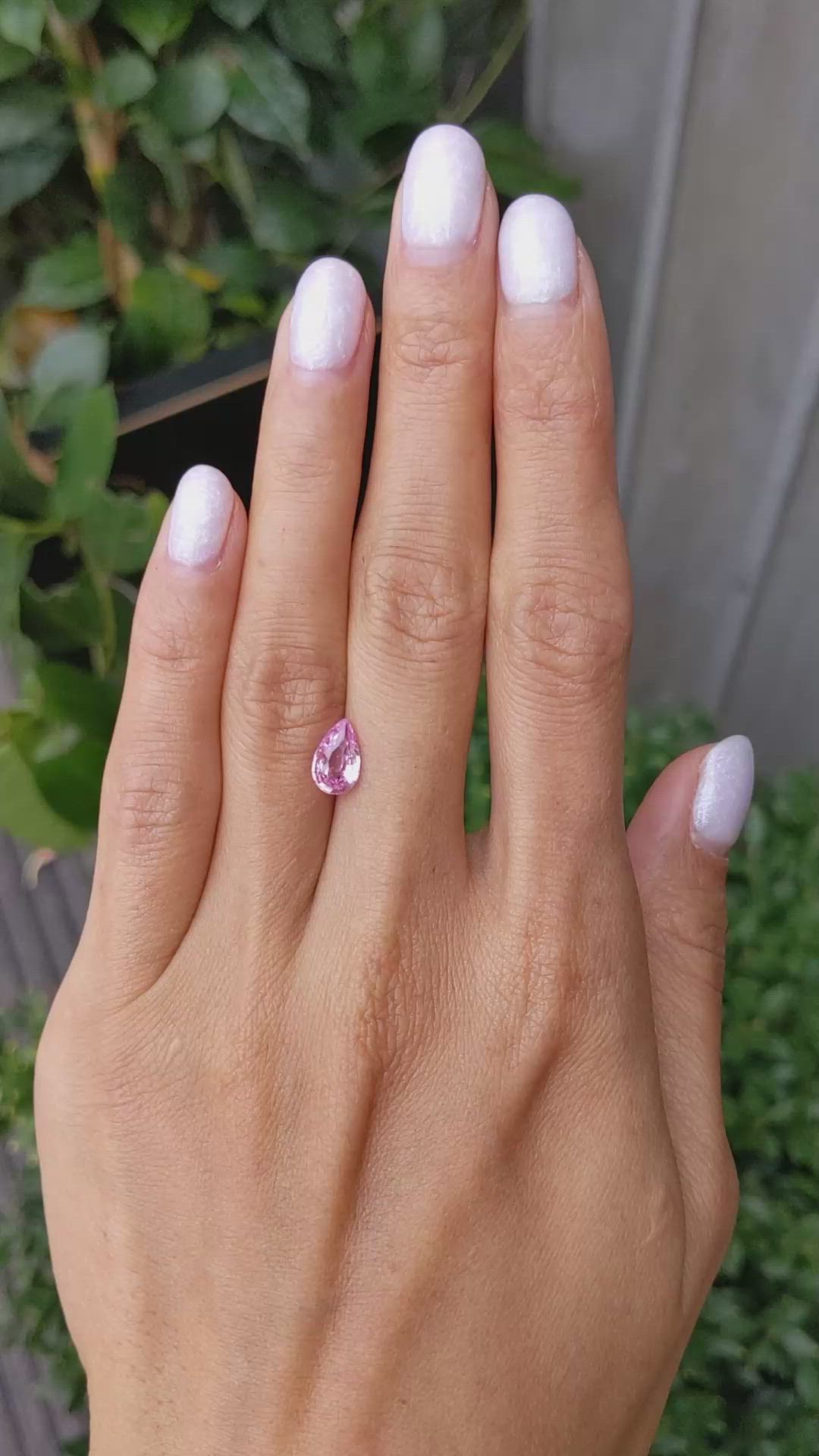 1.54 Ct. Pink Sapphire from Ceylon (Sri Lanka) Size Video