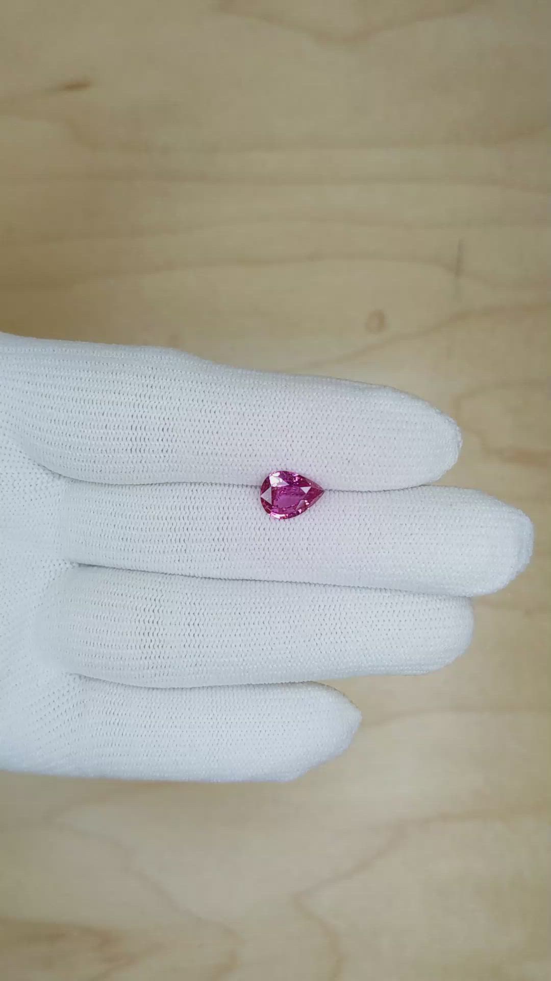 1.60 Ct. Pink Sapphire from Ceylon (Sri Lanka) Size Video