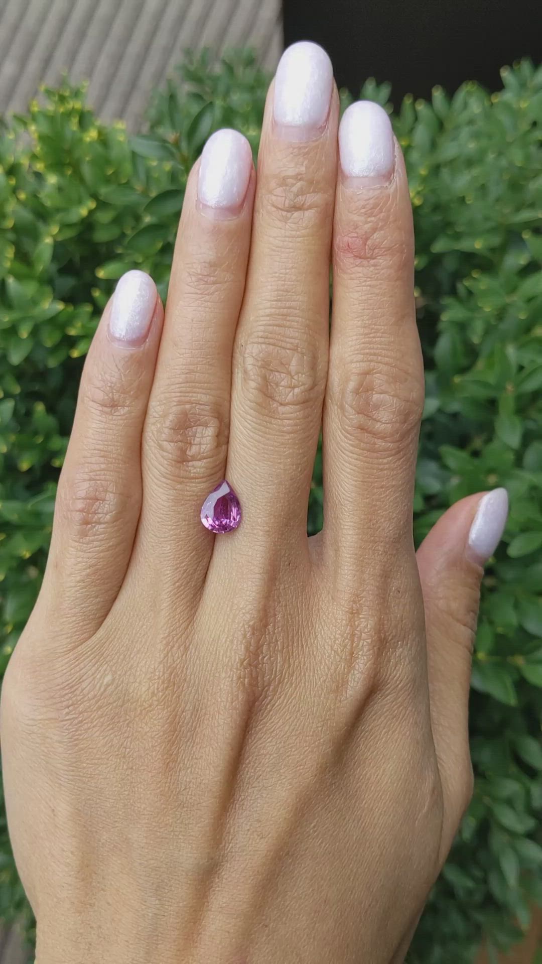 1.60 Ct. Pink Sapphire from Ceylon (Sri Lanka) Size Video