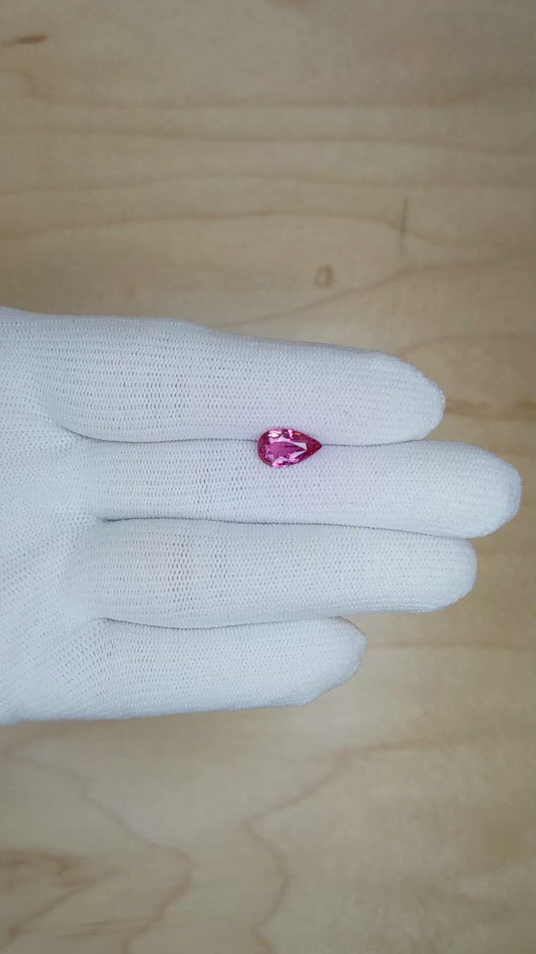 1.77 Ct. Reddish Pink Sapphire from Ceylon (Sri Lanka) Size Video