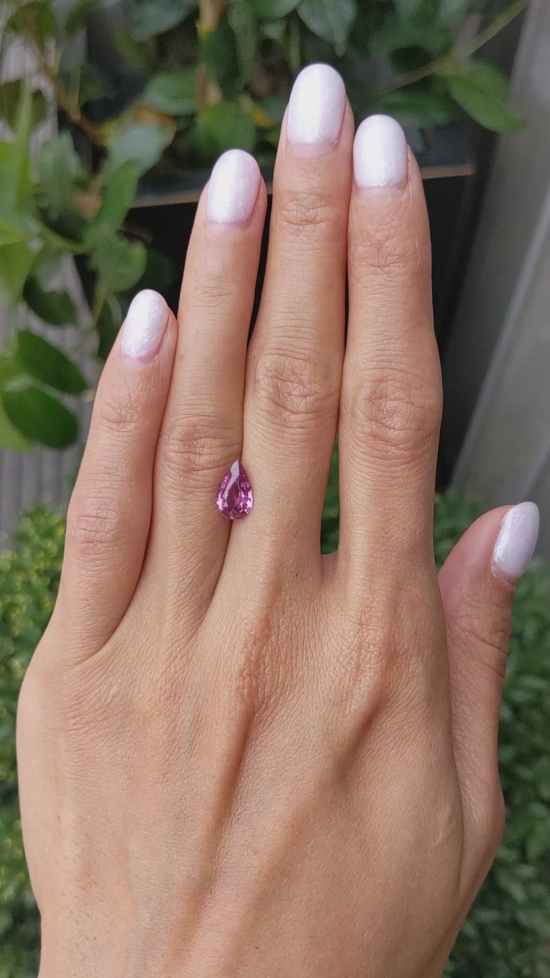 1.77 Ct. Reddish Pink Sapphire from Ceylon (Sri Lanka) Size Video