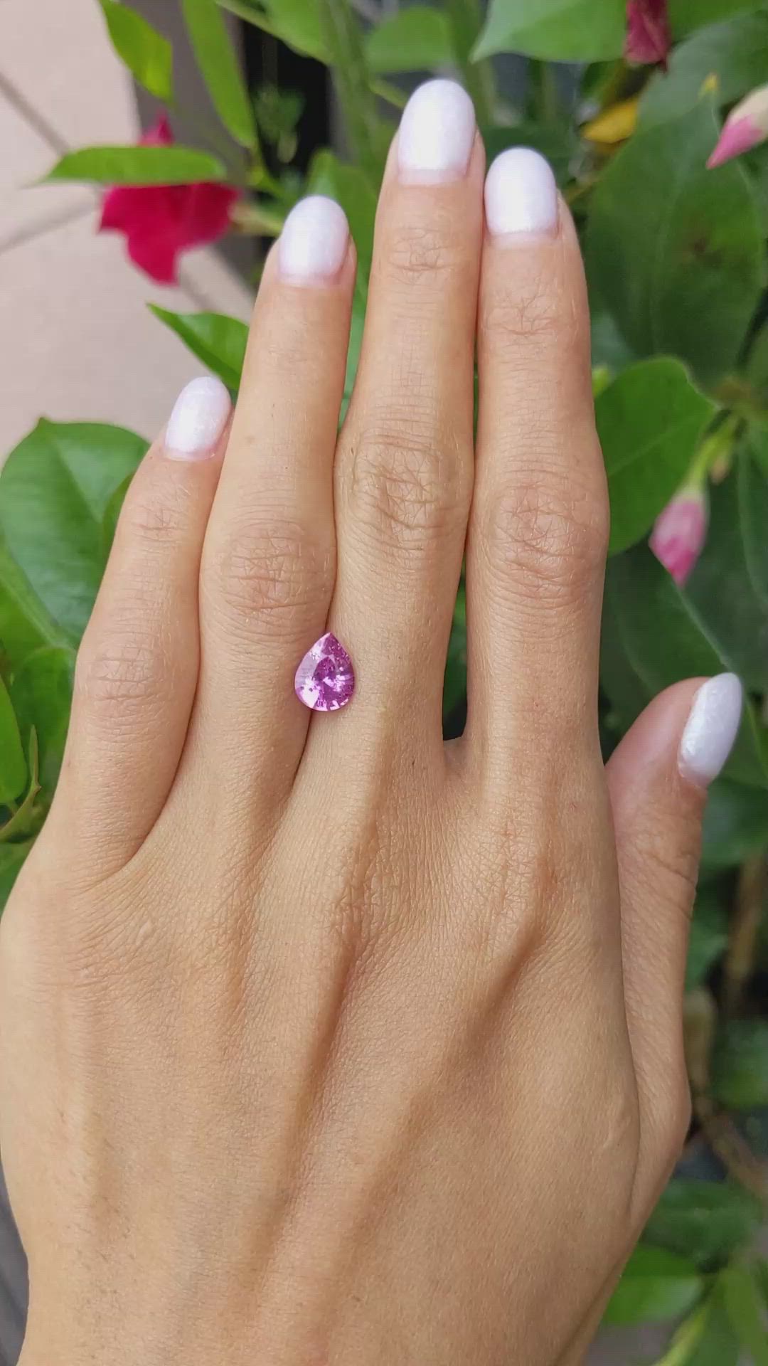 1.99 Ct. Pink Sapphire from Ceylon (Sri Lanka) Size Video