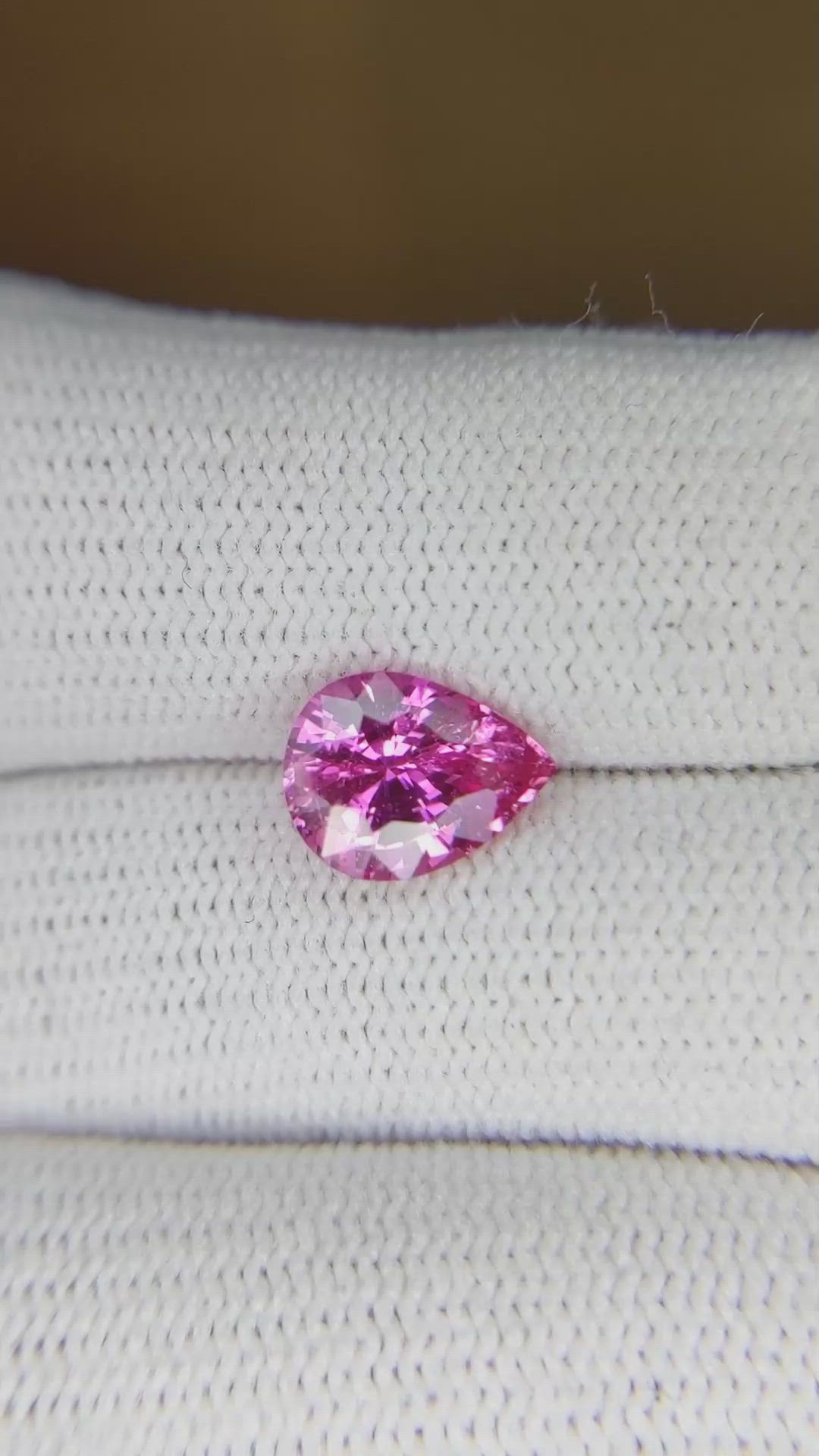 1.99 Ct. Pink Sapphire from Ceylon (Sri Lanka) Size Video