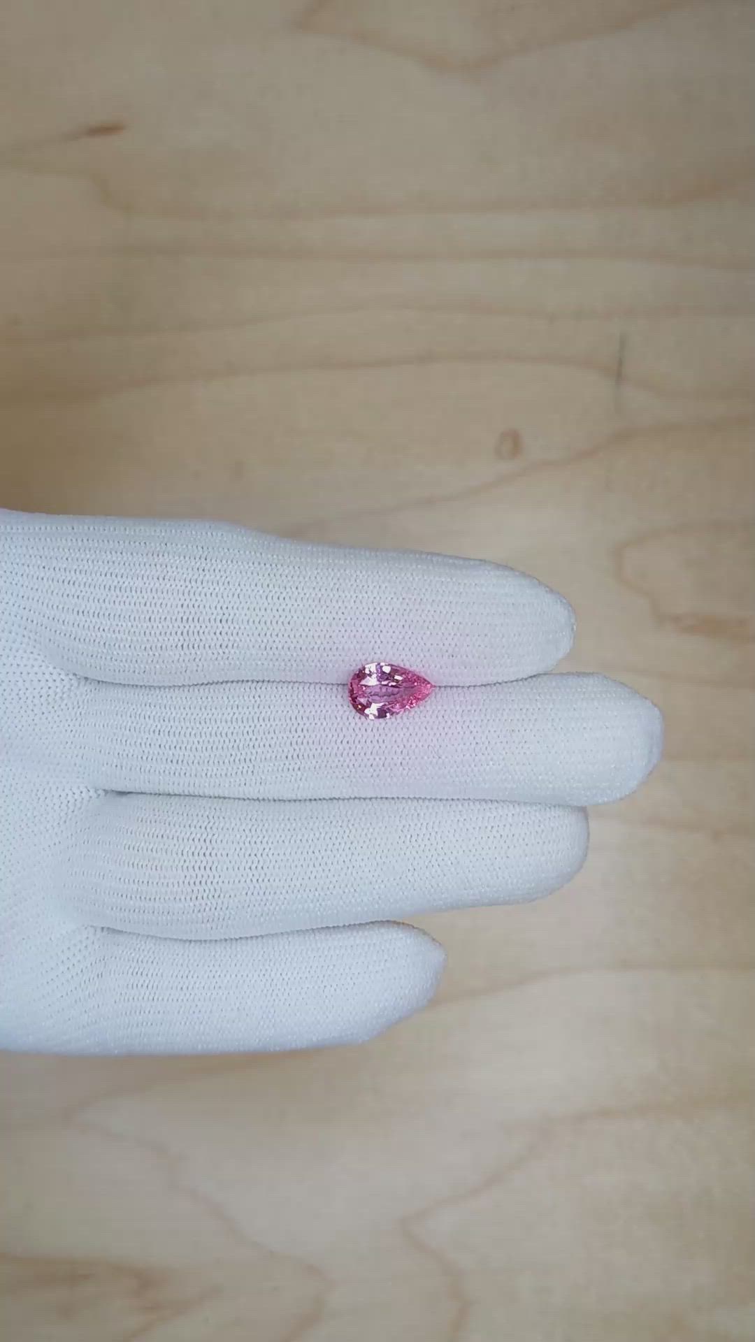 2.03 Ct. Pink Sapphire from Ceylon (Sri Lanka) Size Video