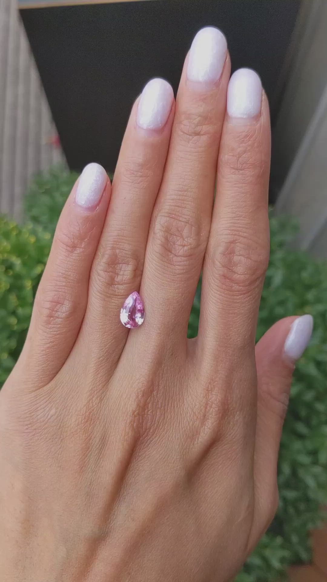 2.03 Ct. Pink Sapphire from Ceylon (Sri Lanka) Size Video