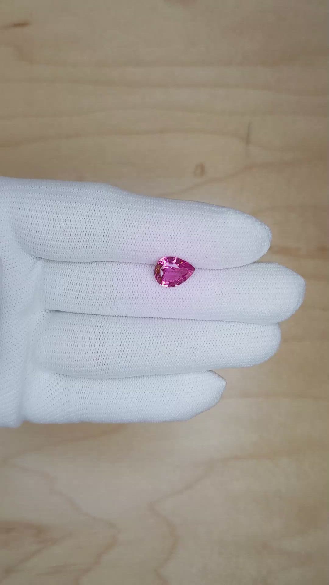 2.55 Ct. Pink Sapphire from Ceylon (Sri Lanka) Size Video