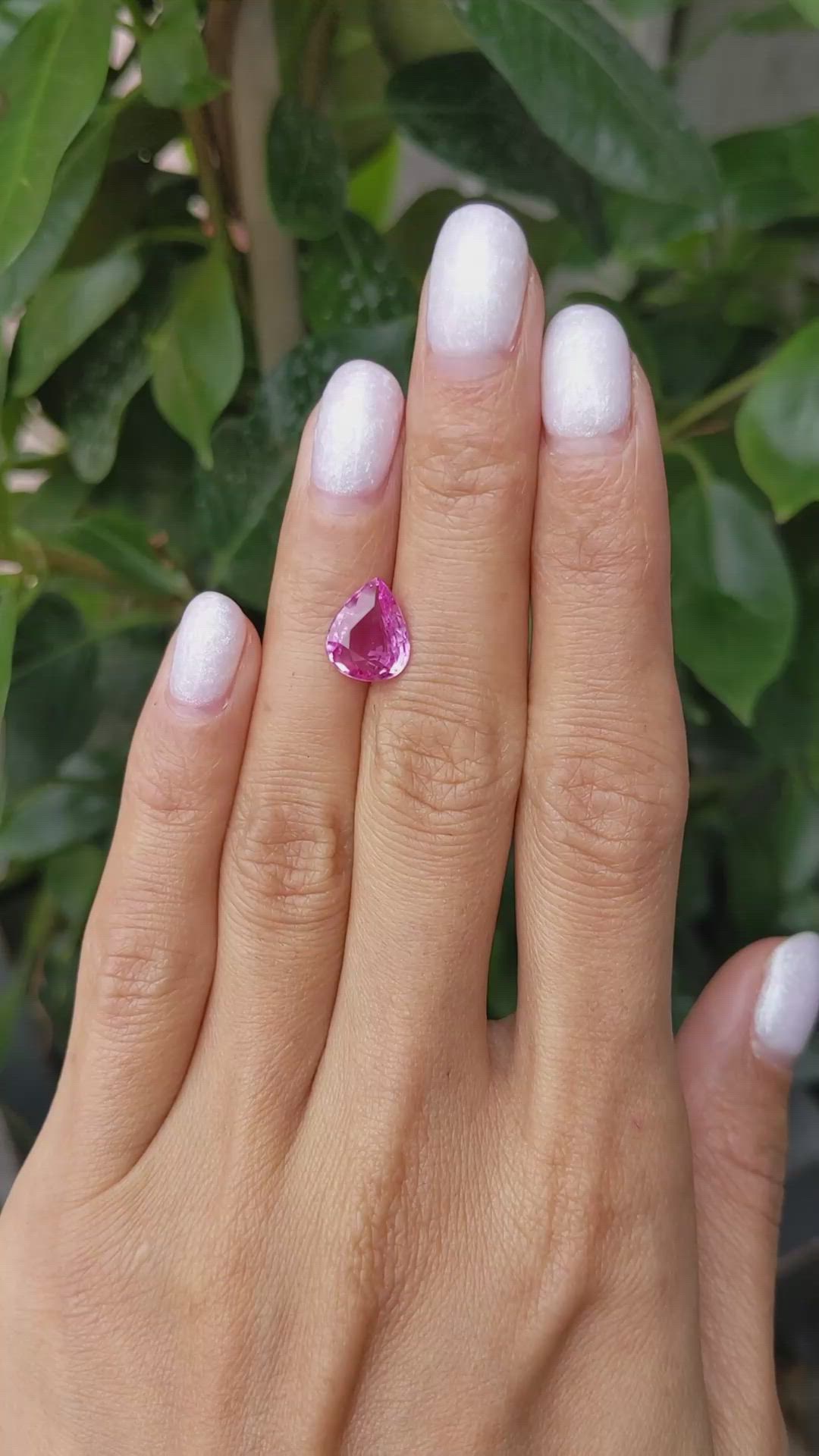 3.00 Ct. Reddish Pink Sapphire from Ceylon (Sri Lanka) Size Video