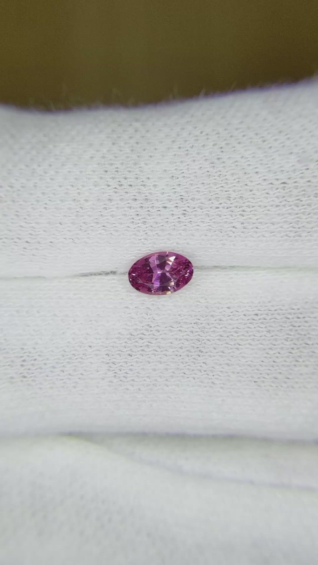 0.49 Ct. Pinkish Purple Sapphire from Ceylon (Sri Lanka) Size Video