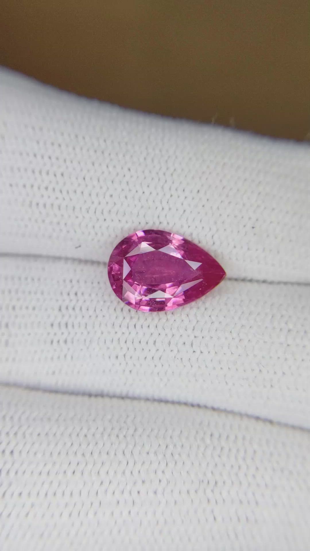 3.02 Ct. Pink Sapphire from Ceylon (Sri Lanka) Size Video