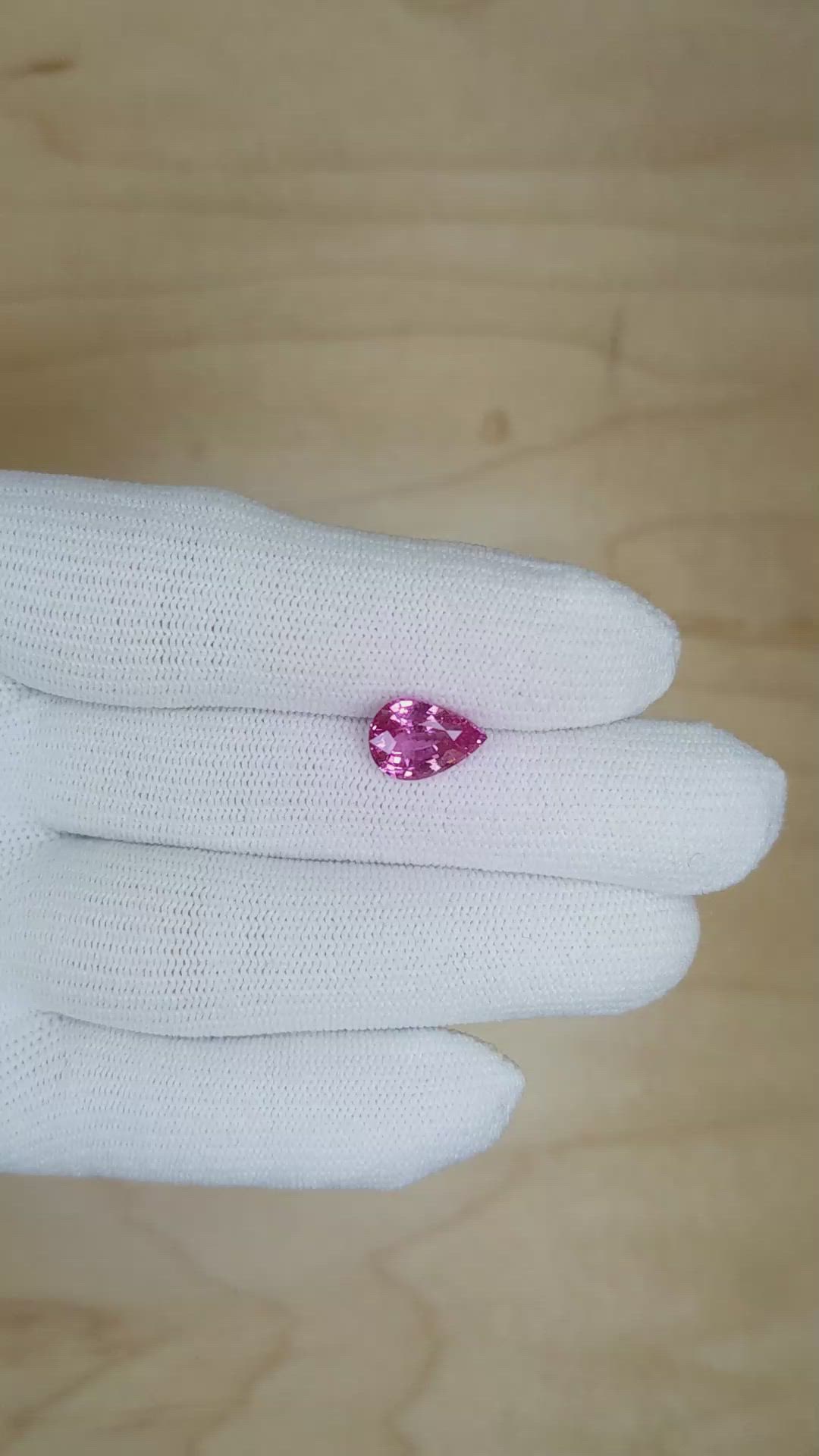 3.05 Ct. Pink Sapphire from Ceylon (Sri Lanka) Size Video
