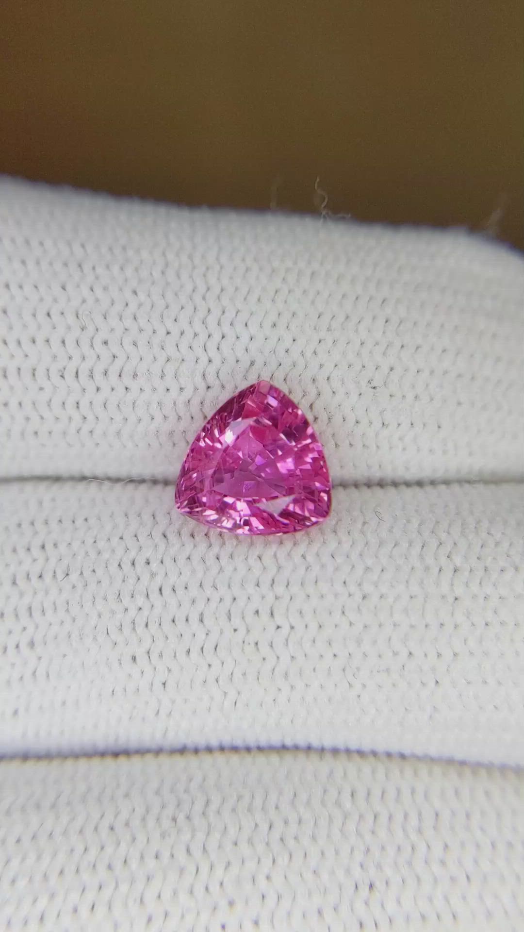 2.45 Ct. Pink Sapphire from Ceylon (Sri Lanka) Size Video