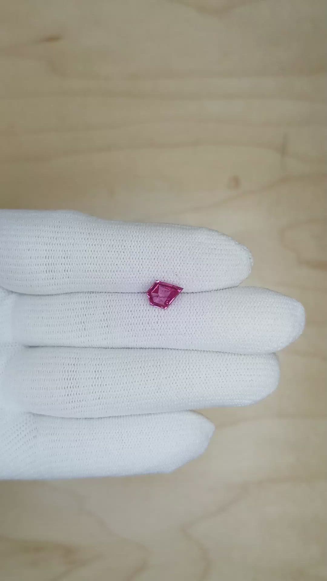 1.46 Ct. Purplish Pink Sapphire from Ceylon (Sri Lanka) Size Video