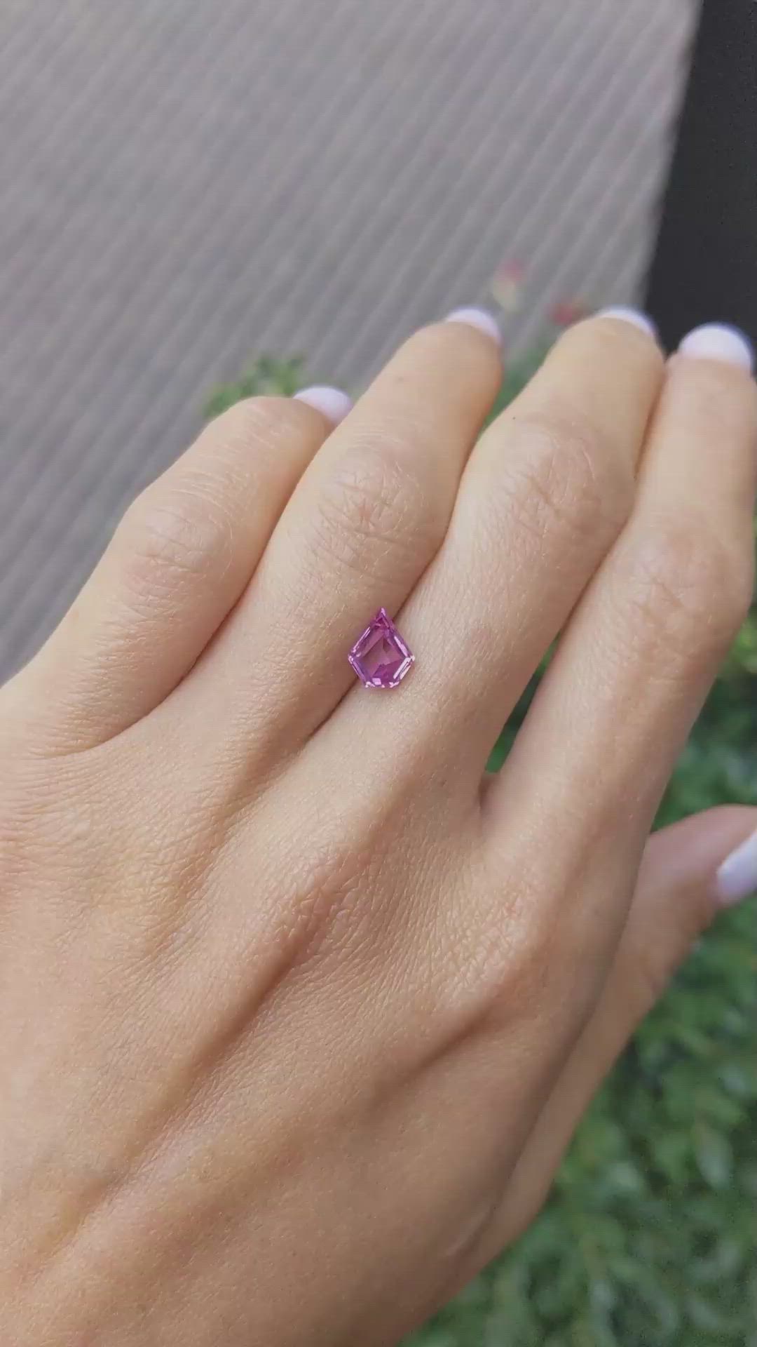 1.46 Ct. Purplish Pink Sapphire from Ceylon (Sri Lanka) Size Video