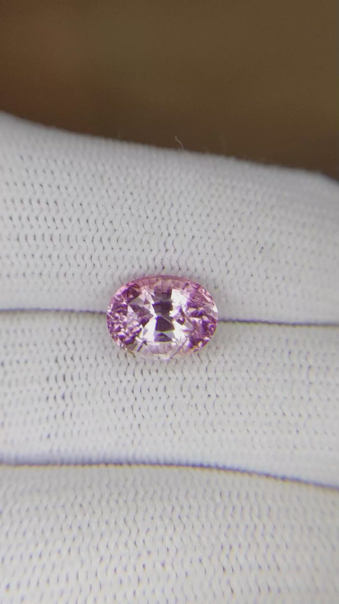 3.16 Ct. Purplish Pink Sapphire from Ceylon (Sri Lanka) Size Video