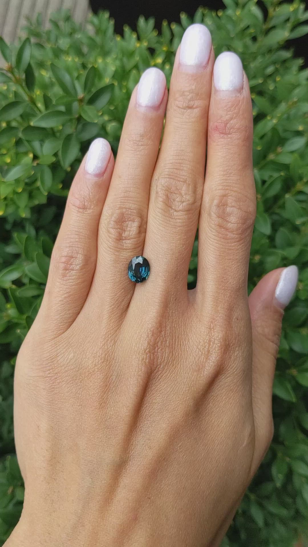 2.13 Ct. Bluish Green Sapphire from Ceylon (Sri Lanka) Size Video