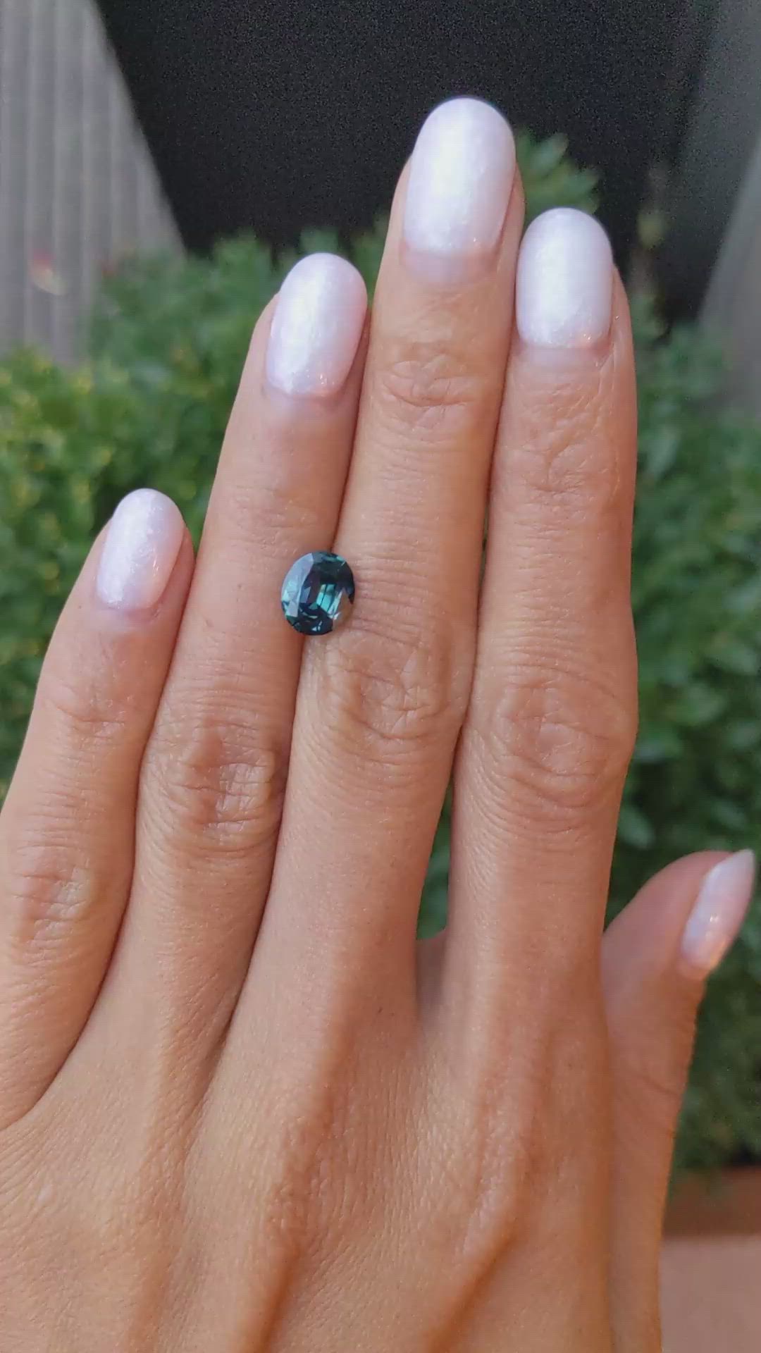 2.10 Ct. Greenish Blue Sapphire from Ceylon (Sri Lanka) Size Video