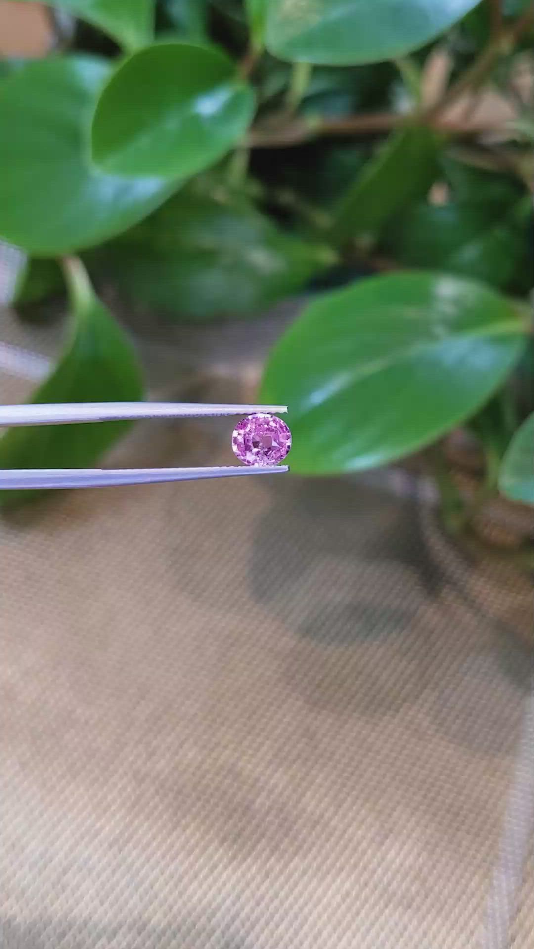 1.06 Ct. Pink Sapphire from Madagascar Size Video