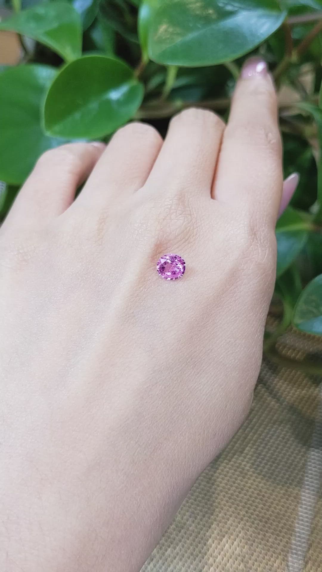 1.06 Ct. Pink Sapphire from Madagascar Size Video