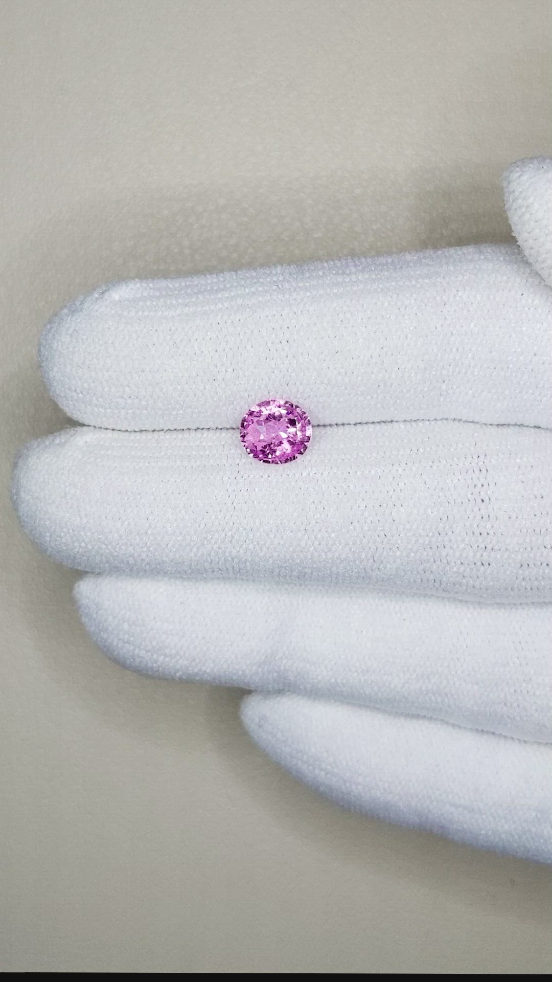 1.06 Ct. Pink Sapphire from Madagascar Size Video