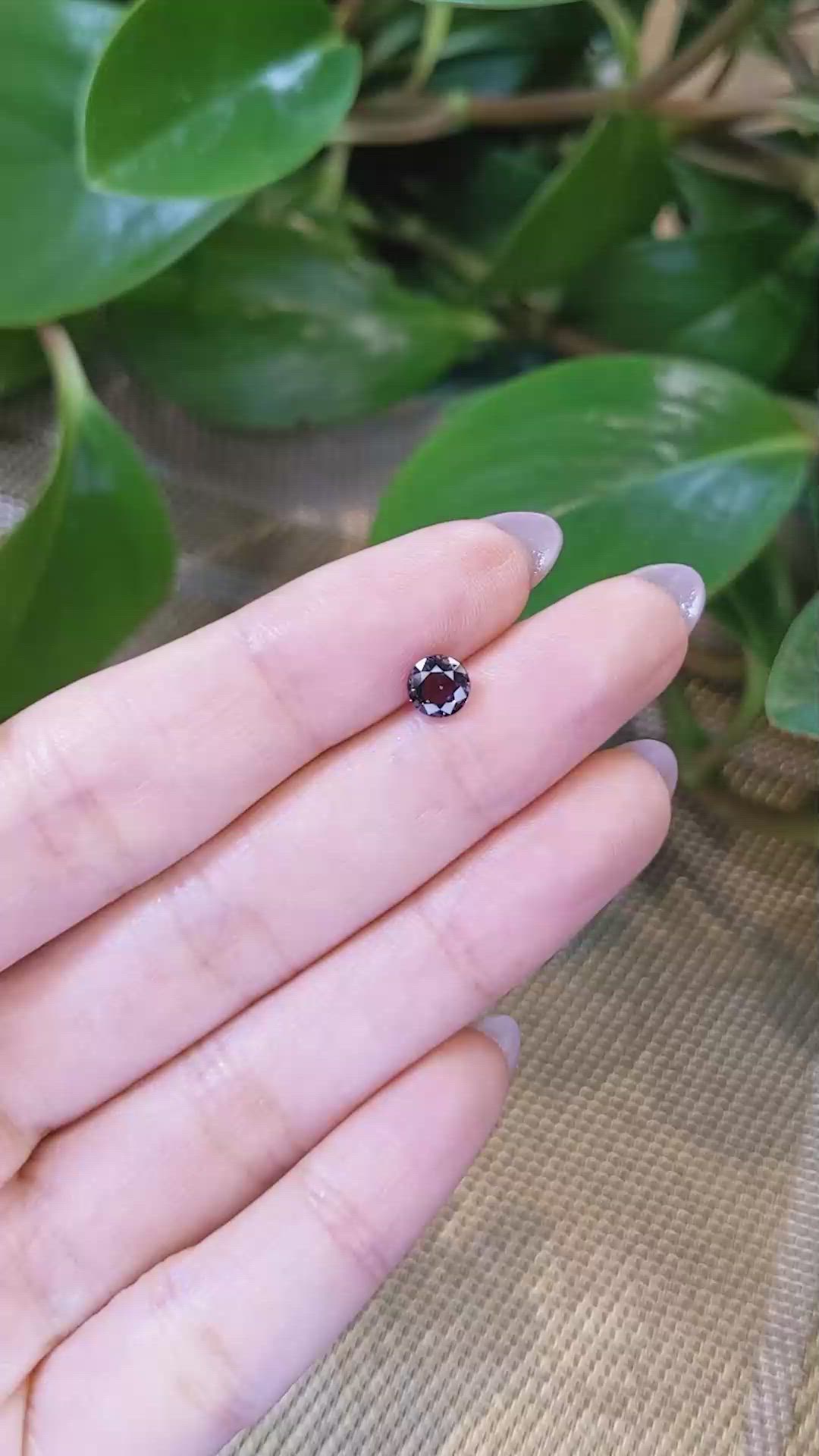 0.79 Ct. Pinkish Purple Sapphire from Thailand Size Video