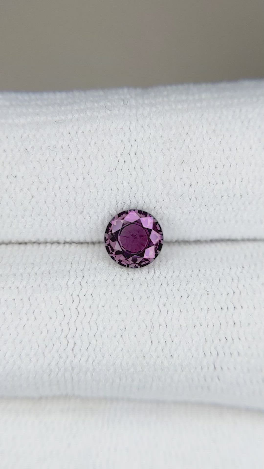0.79 Ct. Pinkish Purple Sapphire from Thailand Size Video