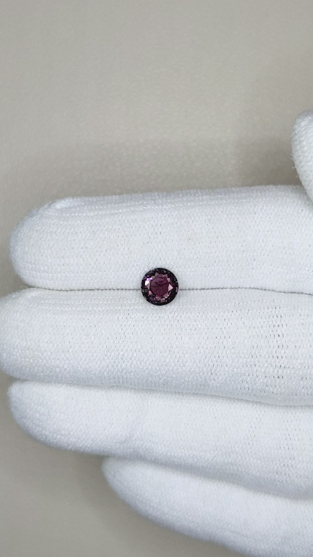 0.79 Ct. Pinkish Purple Sapphire from Thailand Size Video