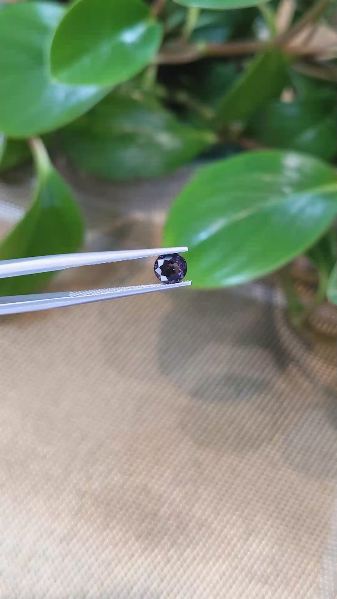 0.79 Ct. Pinkish Purple Sapphire from Thailand Size Video