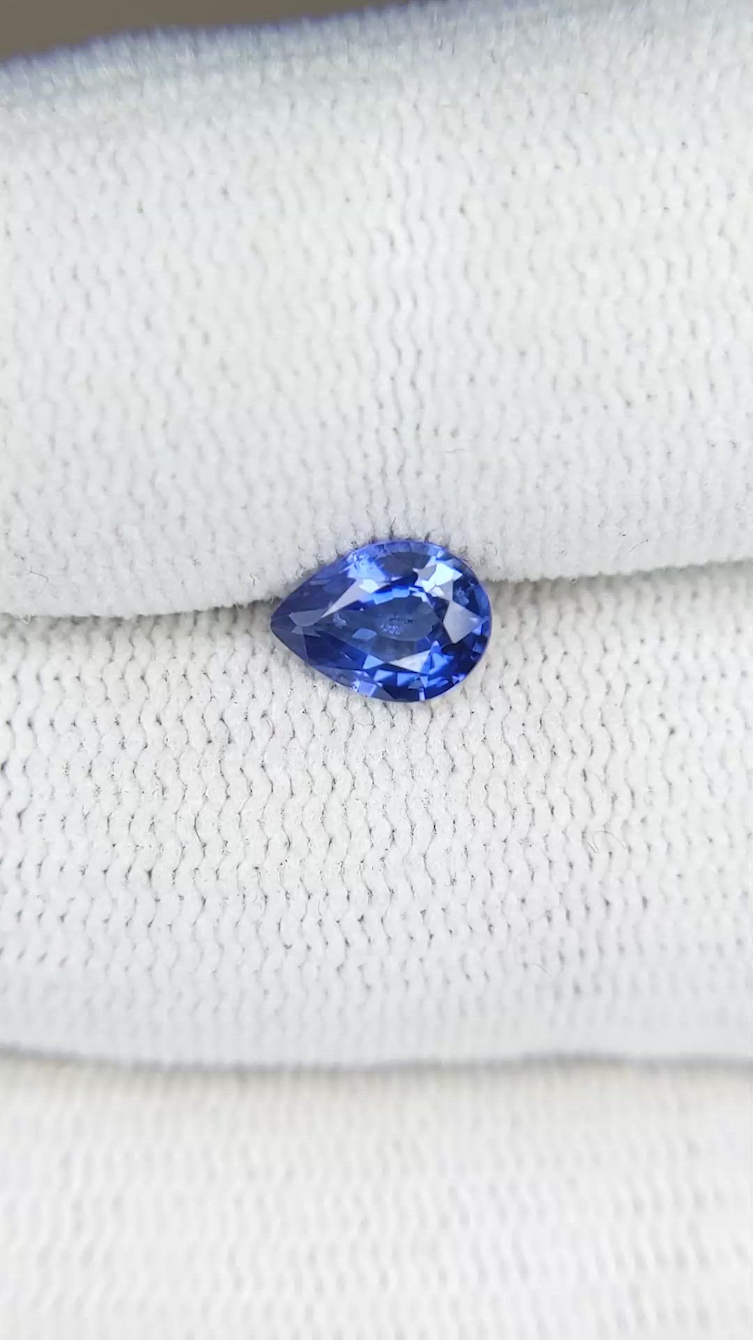 0.86 Ct. Blue Sapphire from Ceylon (Sri Lanka) Size Video