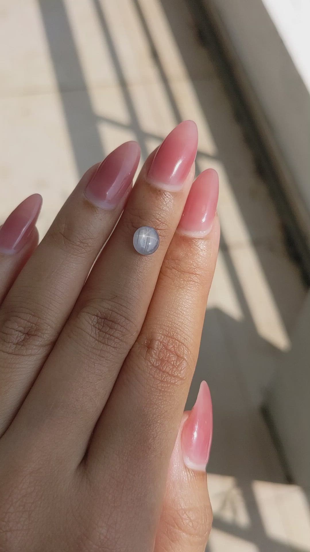 1.21 Ct. Greyish Blue Star Sapphire from Ceylon (Sri Lanka) Size Video