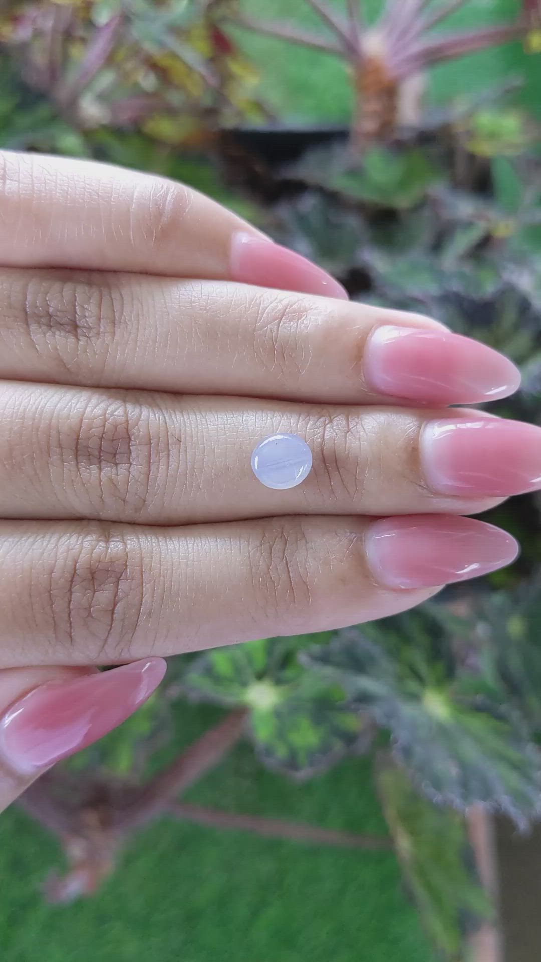 1.21 Ct. Greyish Blue Star Sapphire from Ceylon (Sri Lanka) Size Video