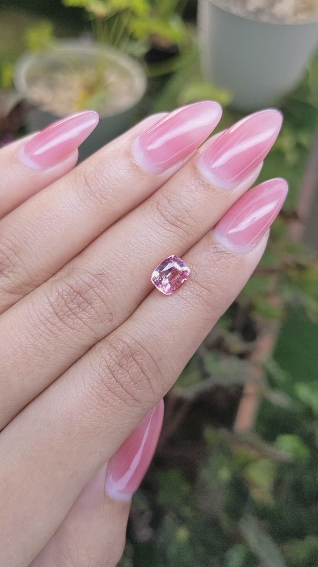 1.77 Ct. Padparadscha Sapphire from Ceylon (Sri Lanka) Size Video