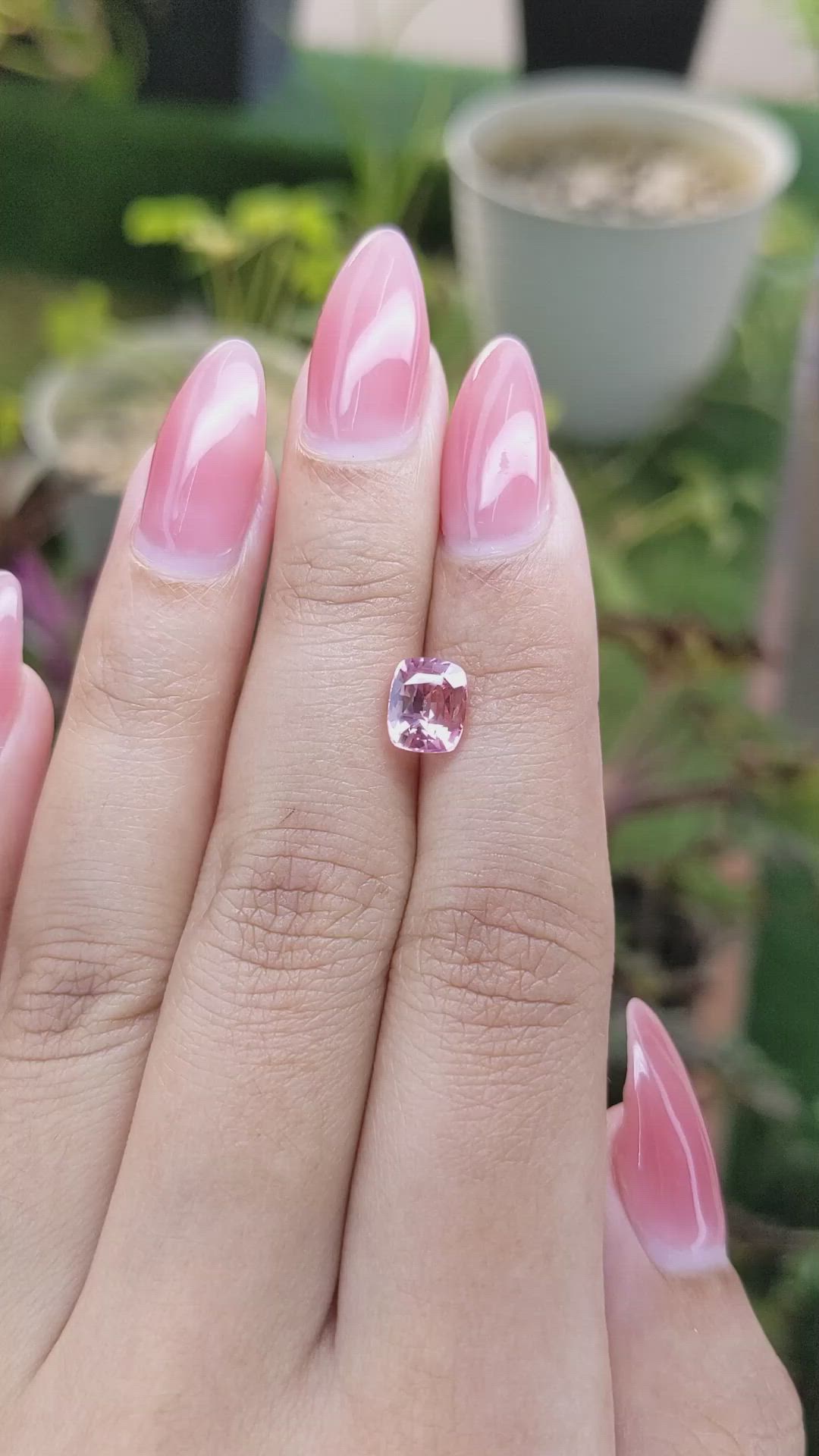 1.77 Ct. Padparadscha Sapphire from Ceylon (Sri Lanka) Size Video