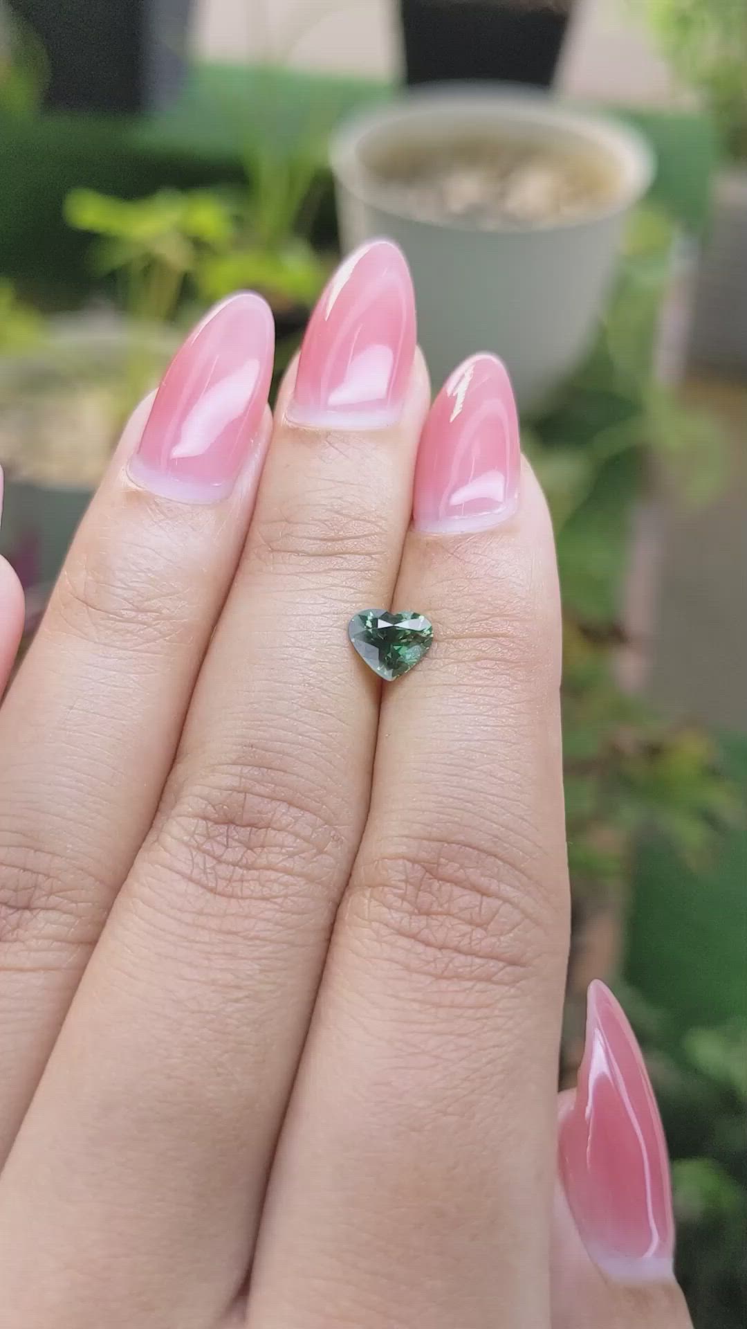 0.92 Ct. Green Sapphire from Madagascar Size Video