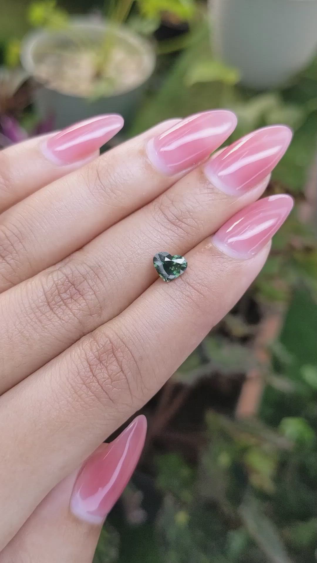 0.92 Ct. Green Sapphire from Madagascar Size Video