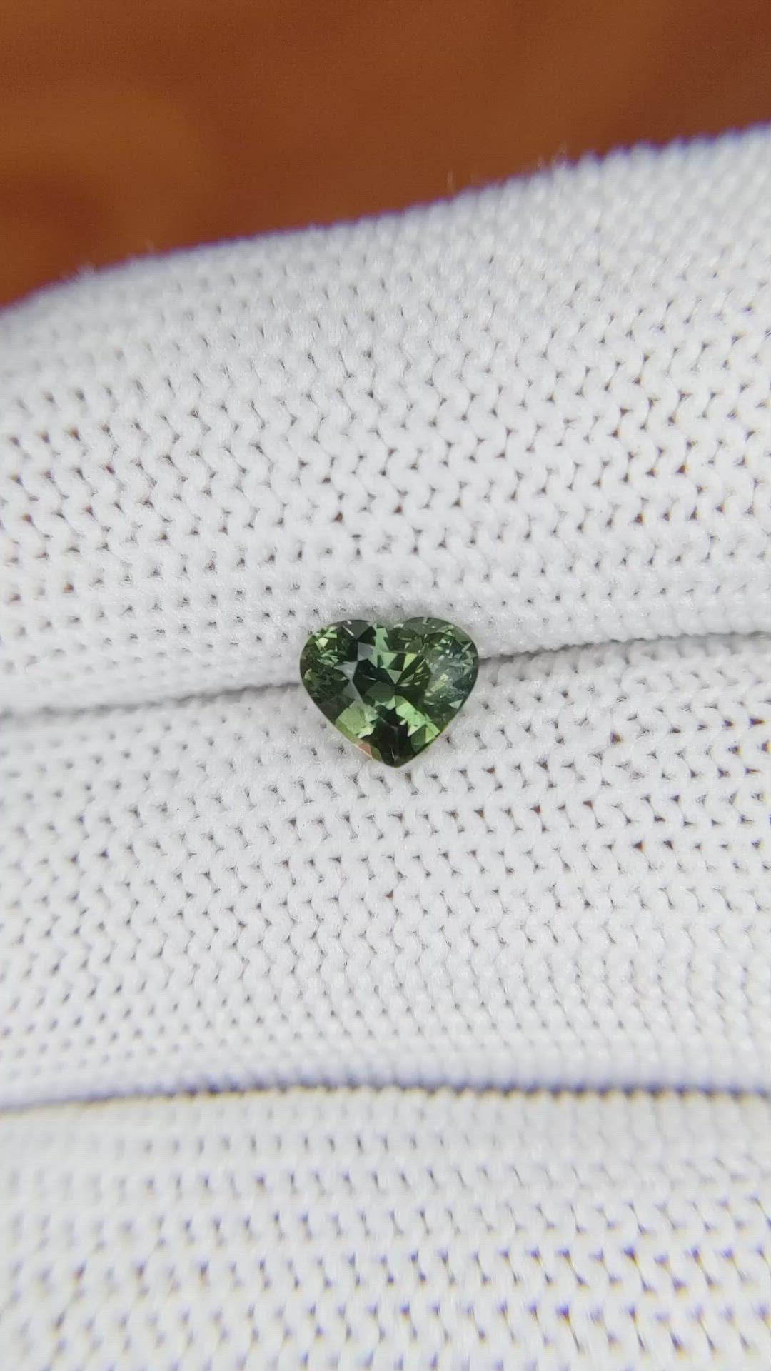 0.92 Ct. Green Sapphire from Madagascar Size Video