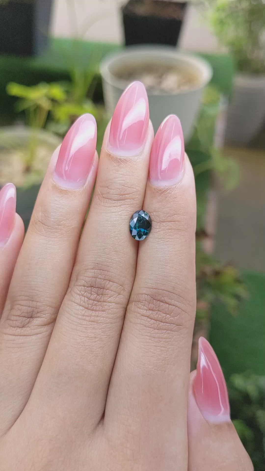 1.38 Ct. Greenish Blue Sapphire from Madagascar Size Video