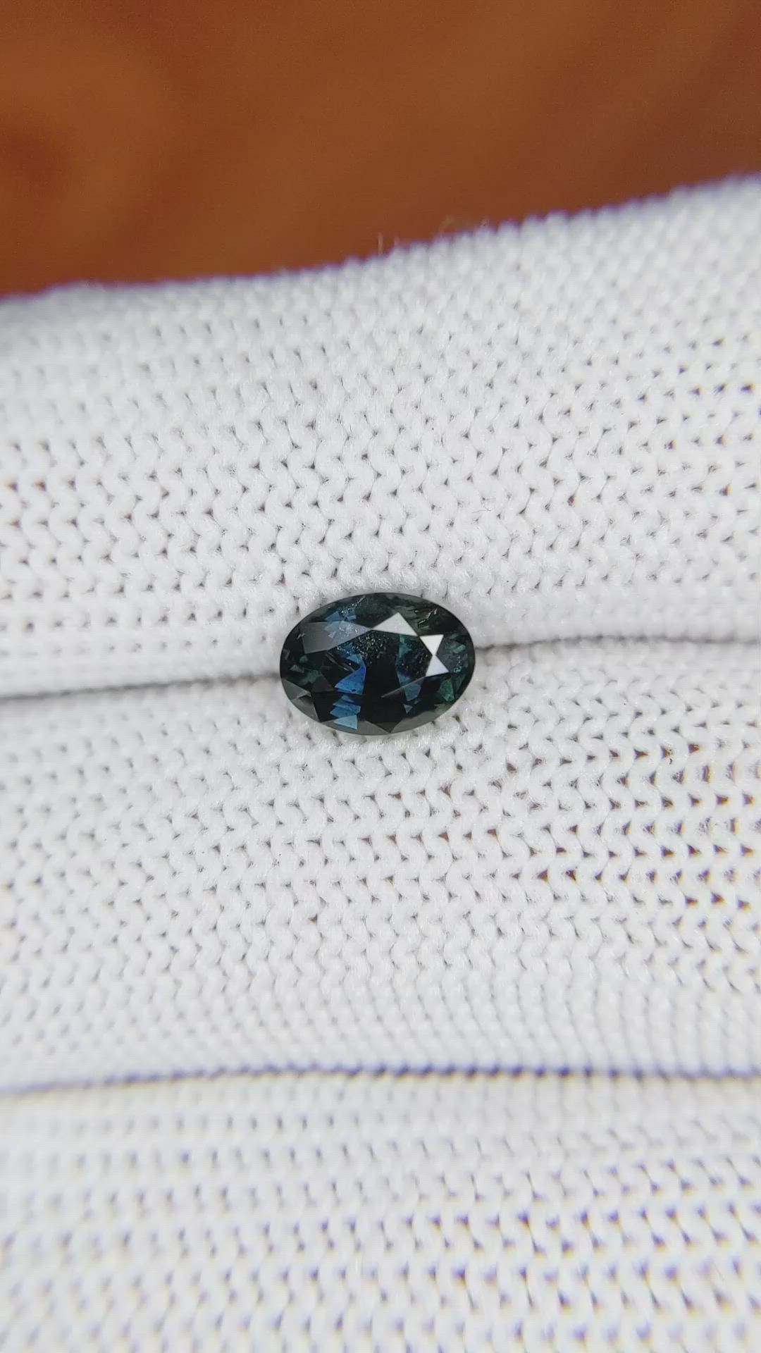 1.38 Ct. Greenish Blue Sapphire from Madagascar Size Video